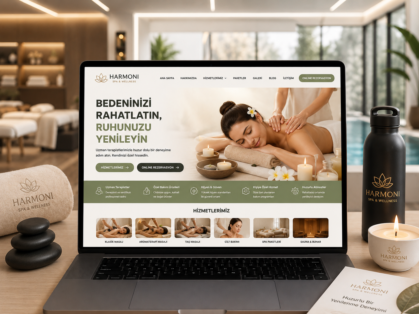 SPA Merkezi Sitesi hazır web tasarım paketi