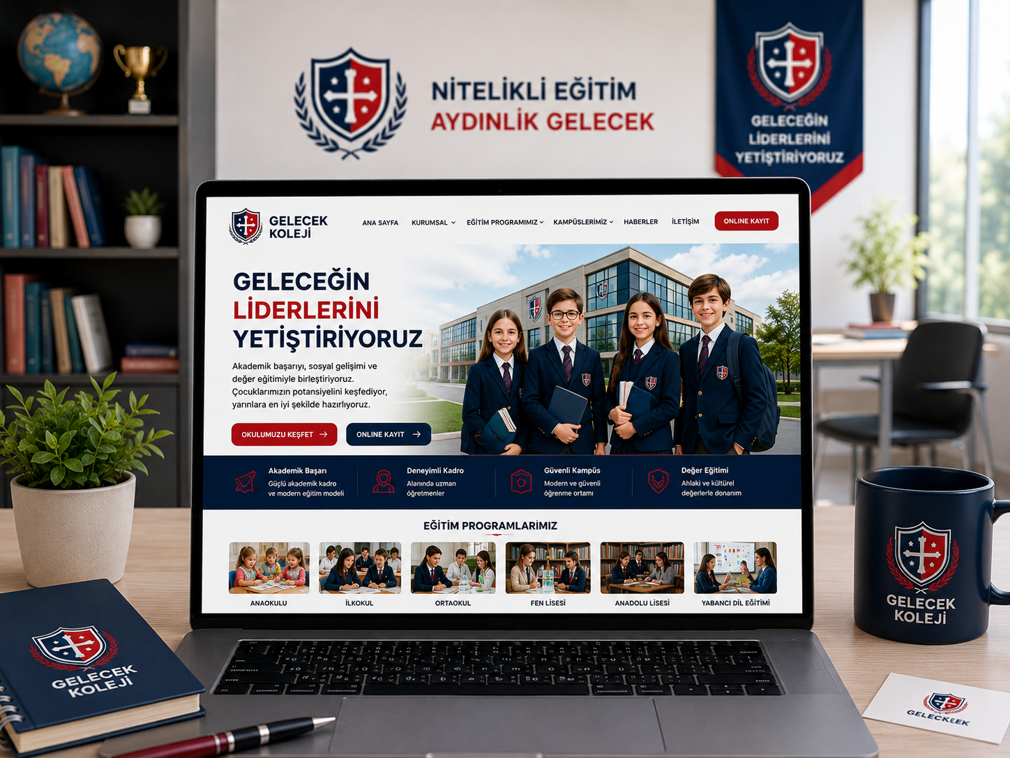 Özel Okul Sitesi hazır web tasarım paketi