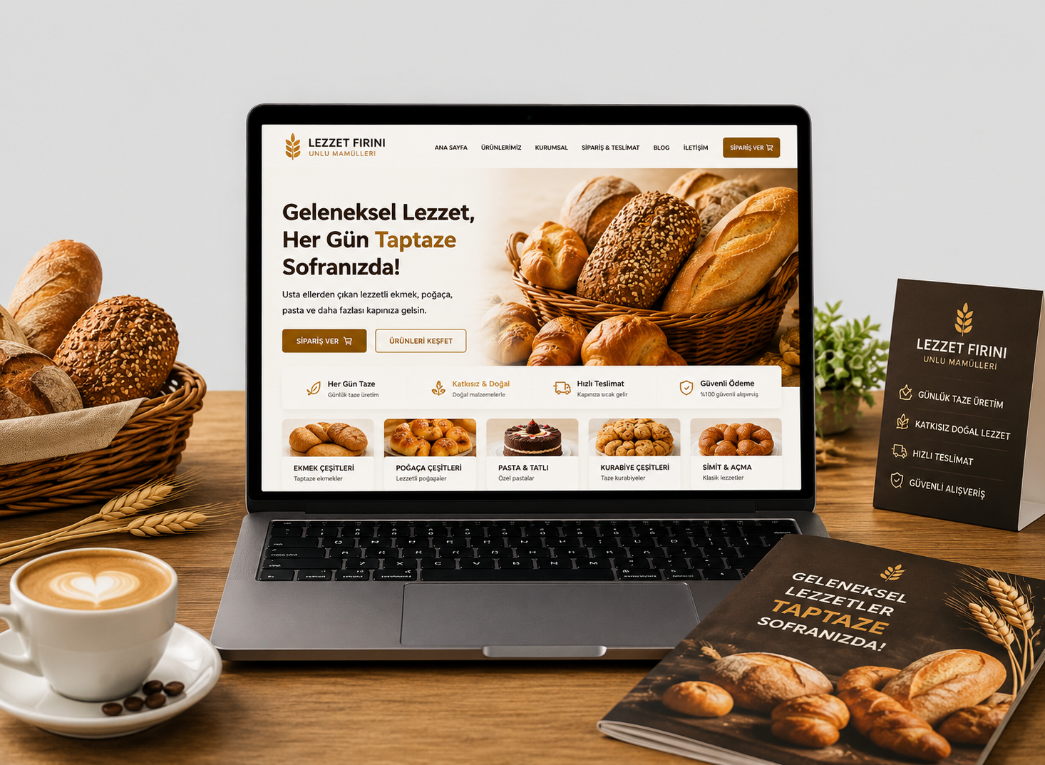 Fırın / Unlu Mamüller hazır web tasarım paketi
