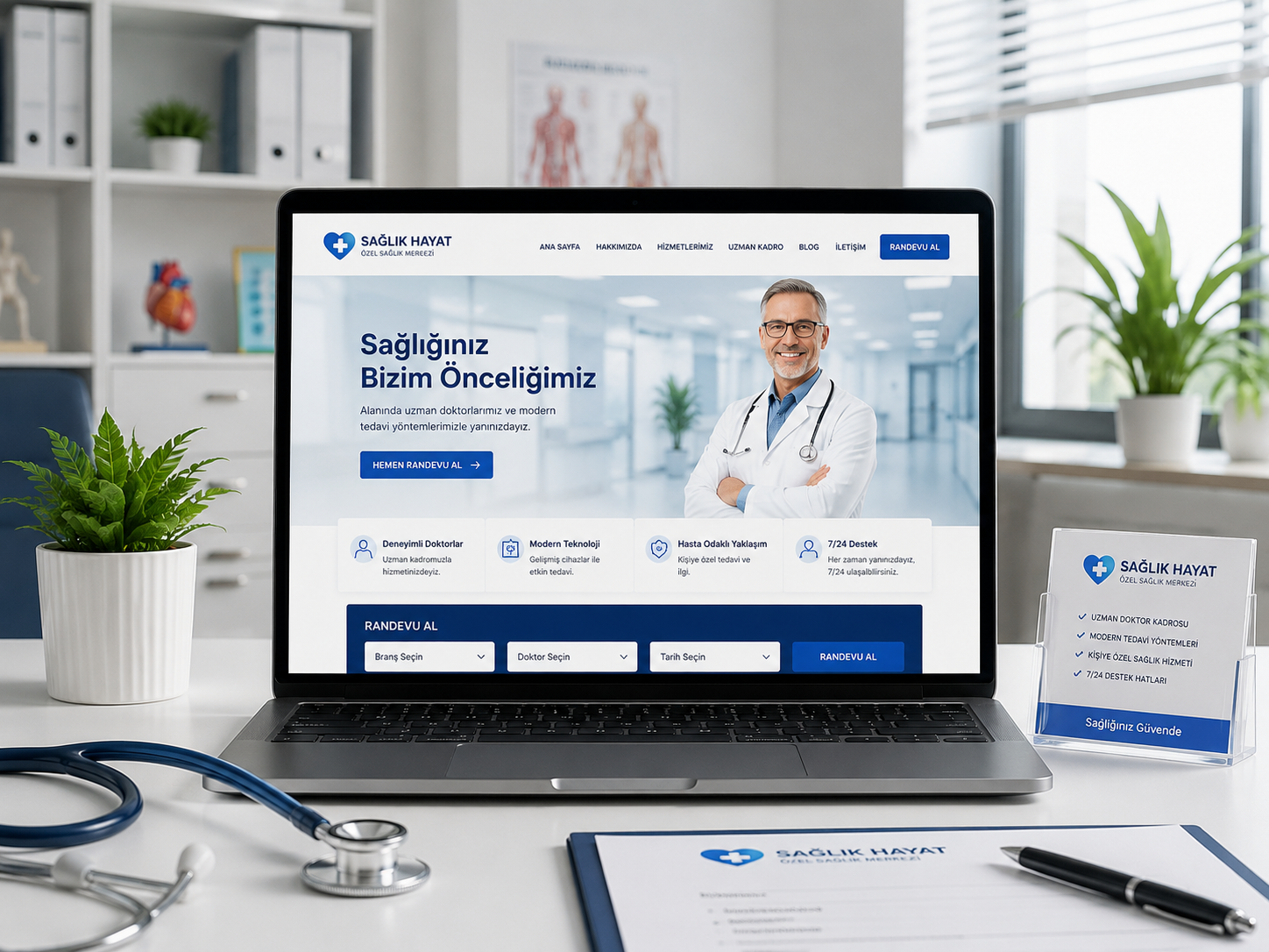 Doktor Sitesi hazır web tasarım paketi
