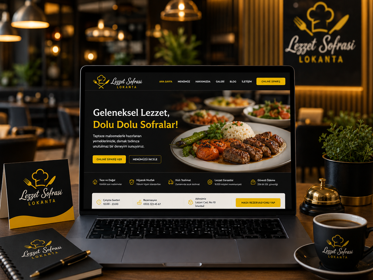 Lokanta Sitesi hazır web tasarım paketi