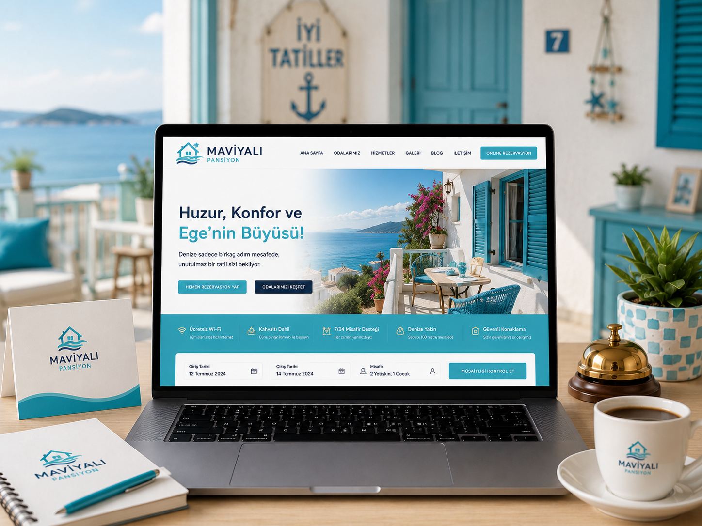 Pansiyon Sitesi hazır web tasarım paketi