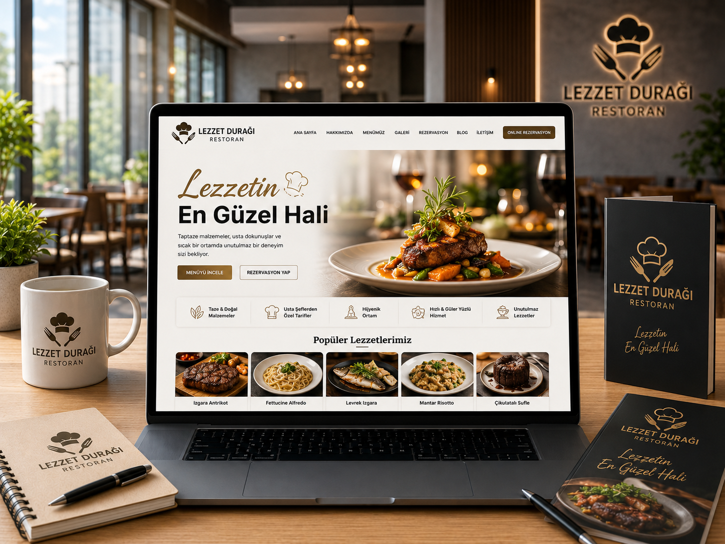 Restoran Sitesi hazır web tasarım paketi