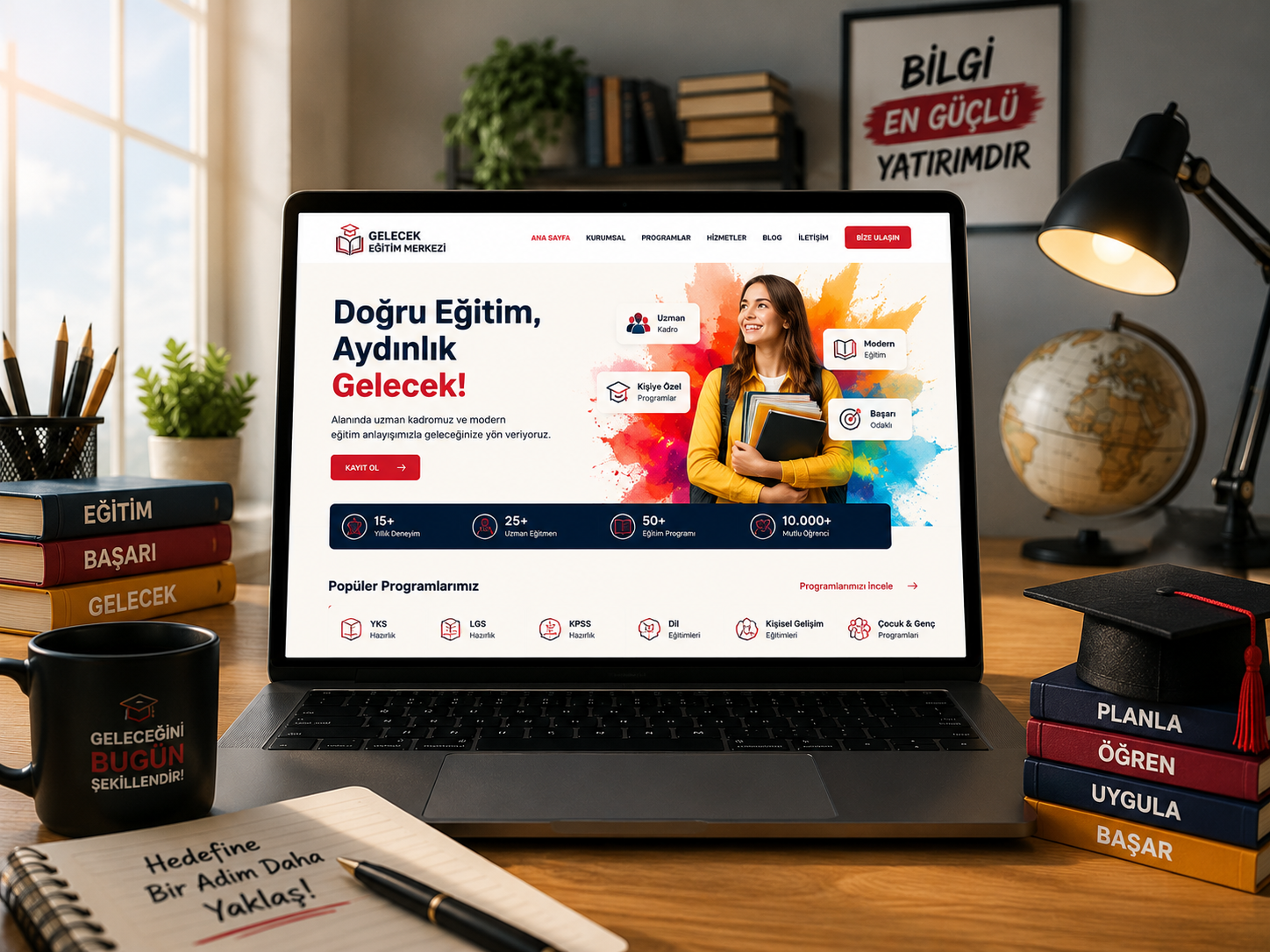 Eğitim Merkezi Sitesi hazır web tasarım paketi