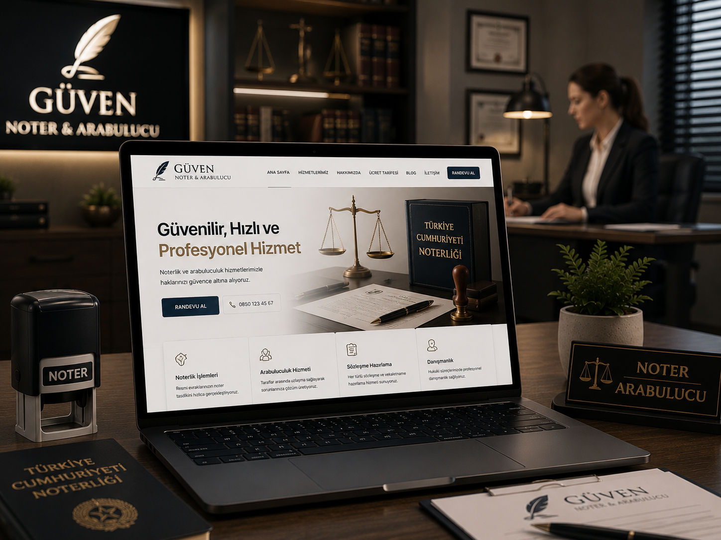 Noter / Arabulucu hazır web tasarım paketi